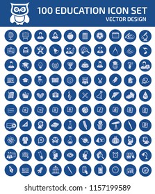 Education vector icon set