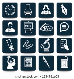 Education vector icon set