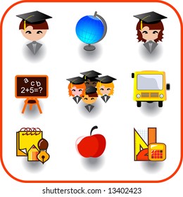 education vector icon set