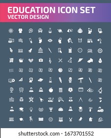 Education vector icon set design