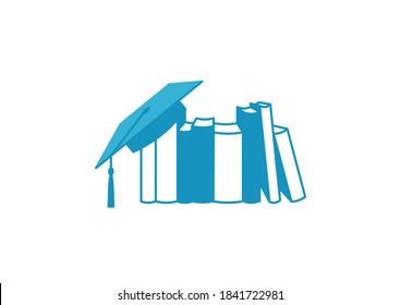 Education - vector icon set on white background. Symbol for web, infographics, print design and mobile UX/UI kit. Vector illustration, EPS10.