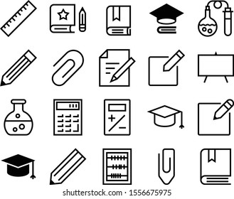 education vector icon set such as: thin, metal, subtraction, lab, blue, linear, subtract, color, master, vintage, toy, development, chart, contour, eraser, measurement, set, graph, scale, reading