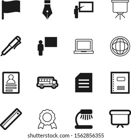 education vector icon set such as: simbol, spiral, decoration, access, badge, writing, guarantee, global, auto, metal, bright, address, collection, desktop, texture, contact, flag, laptop, automobile