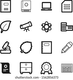 education vector icon set such as: ring, museum, storage, drawing, cabinet, space, management, device, urban, decorative, paperwork, catalogue, orbit, security, art, pencil, computer, stars, elegant