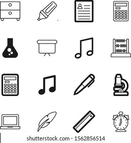 education vector icon set such as: accounting, box, development, search, storage, display, clock, health, count, drawer, macro, open, file, highlighter, idea, reminder, experiment, interface