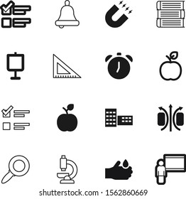 education vector icon set such as: retro, fields, magnify, warning, class, page, chart, magazine, learner, building, field, teacher, electric, gray, attractive, orange, button, find, steel, corrosion