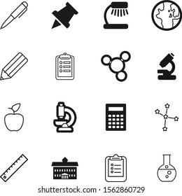 education vector icon set such as: digital, thumb, fresh, attachment, astrology, logistics, virus, push, flask, desk, ink, message, zodiac, table, electricity, experiment, pharmacy, earth, needle