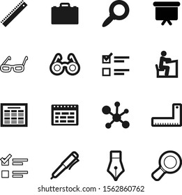 education vector icon set such as: data, dna, working, detail, outline, model, concept, writing, information, object, computer, triangular, chart, financial, briefcase, baggage, graph, geometric
