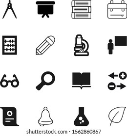 education vector icon set such as: two, class, training, accounting, backpack, organic, macro, precision, speaker, search, positive, vintage, magnifying, divider, data, alarm, clip, 2, view, analysis
