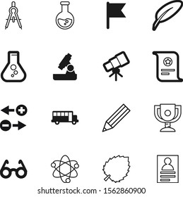 education vector icon set such as: environment, transportation, icons, badge, orbit, charge, lab, energy, abstract, feather, collection, note, cup, leaf, data, gift, plume, pennant, natural, first