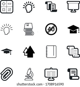 education vector icon set such as: high, colorful, traffic, research, macro, clip, biology, information, text, prohibition, educator, magnify, tool, medical, steel, publish, speed, dictionary
