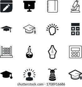 education vector icon set such as: mathematical, notes, write, text, chalk, document, toy, medical, enlarge, pad, macro, childhood, calligraphy, color, set, biology, colorful, arithmetic, pen, class