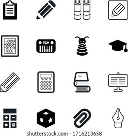 education vector icon set such as: read, mathematical, music, old, tower, mobile, textbook, start, block, check, technology, instrument, chalk, synthesizer, educational, nib, blocks, small
