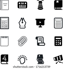 education vector icon set such as: roll, nib, bulb, board, blue, imagination, lightbulb, educational, solution, innovation, detail, vintage, baby, human, texture, idea, note, question, melody, scroll