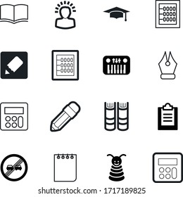 education vector icon set such as: driver, party, transport, copybook, pencil, idea, graduation, overtaking, nib, blank, check, music, danger, university, bright, checkmark, driving, metal