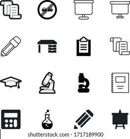 education vector icon set such as: college, blank, logo, directory, student, corporate, development, hat, academy, math, workspace, calculator, movement, clinic, cap, success, information, abstract