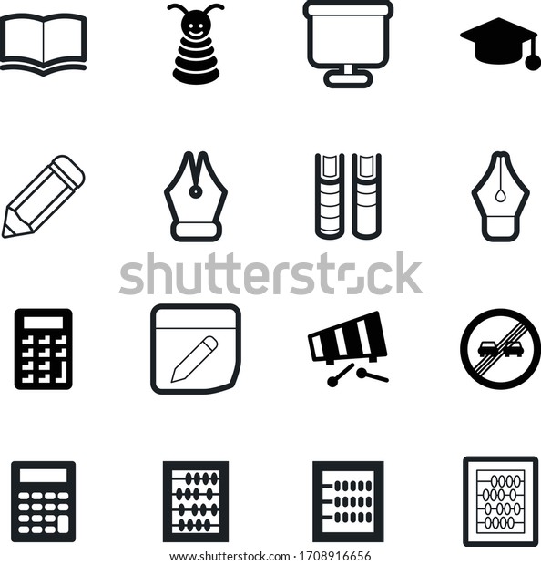 education vector icon set such as: training,\
musical, graduate, game, android, organizer, internet, financial,\
notebook, sharp, set, display, bookstore, creative, graphite,\
pencil, academic
