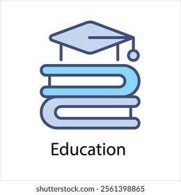 Education Vector icon stock illustration