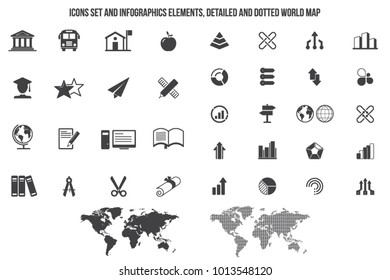 Education vector icons 