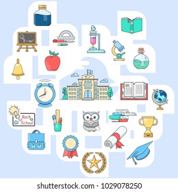 Education vector icons