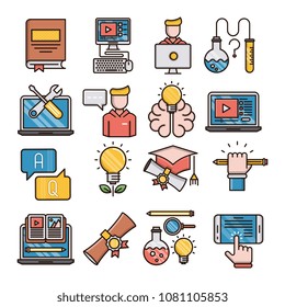 Education vector icons