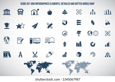 Education vector icons 