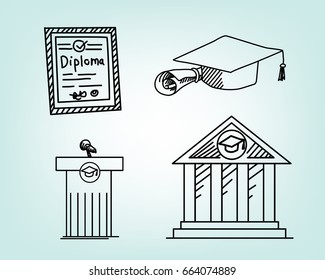 education vector icons