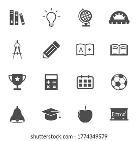 education vector icons isolated on white background. education icon set for web and ui design, mobile apps and print products