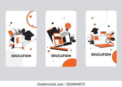 estudio de la universidad de estudiantes de educación, iconos vectoriales