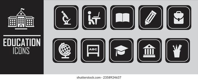 education vector icons use for various uses