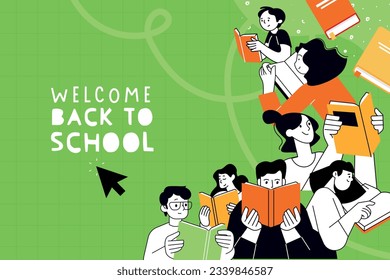 Educación. Conceptos de ilustración vectorial para diseño gráfico y web, presentación de negocios, marketing y material impreso. De vuelta a la escuela.