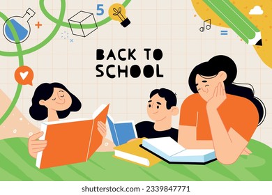 Educación. Conceptos de ilustración vectorial para diseño gráfico y web, presentación de negocios, marketing y material impreso. De vuelta a la escuela.