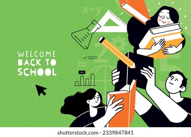 Education. Vector illustration concepts for graphic and web design, business presentation, marketing and print material. Back to school.