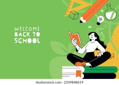 Education. Vector illustration concepts for graphic and web design, business presentation, marketing and print material. Back to school.