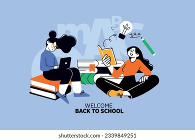 Education. Vector illustration concepts for graphic and web design, business presentation, marketing and print material. Back to school.