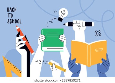 Education. Vector illustration concepts for graphic and web design, business presentation, marketing and print material. Back to school.