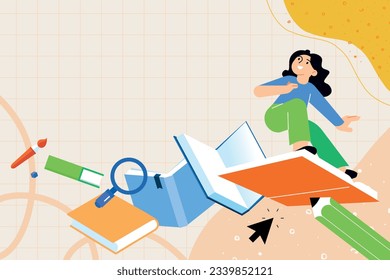 Education. Vector illustration concepts for graphic and web design, business presentation, marketing and print material. Back to school.