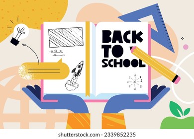 Education. Vector illustration concepts for graphic and web design, business presentation, marketing and print material. Back to school.