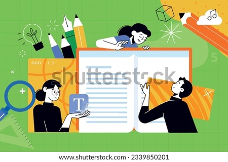 Education. Vector illustration concepts for graphic and web design, business presentation, marketing and print material. Back to school.