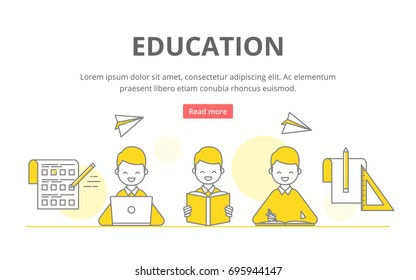 Education vector illustration for web