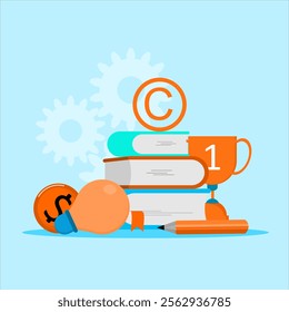 Education. Vector illustrations for graphic and web design, business presentations, marketing. Back to school. Distance education, online learning. Flat style vector. eps 1