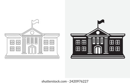 Education vector and line art logo