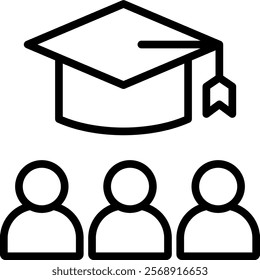Education Vector Lineal Icon On White Background.