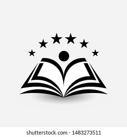 Education Logo Open Book Dictionary Textbook Stock Illustration 1570439632