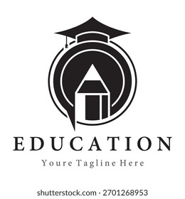 Diseño de Plantilla de logotipo de Vector de Educación