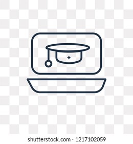 Education vector outline icon isolated on transparent background, high quality linear Education transparency concept can be used web and mobile