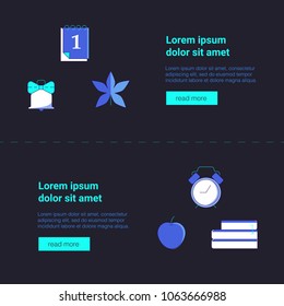Education web banner. Back to school graphic design.