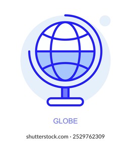 Bildung Web-Symbol im Linienstil für Web und mobile App. Symbol eines Globus. Vektorgrafik