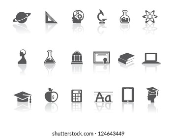 Education Web Icon Symbol  set