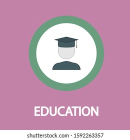 EDUCATION, web icon, vector illustration